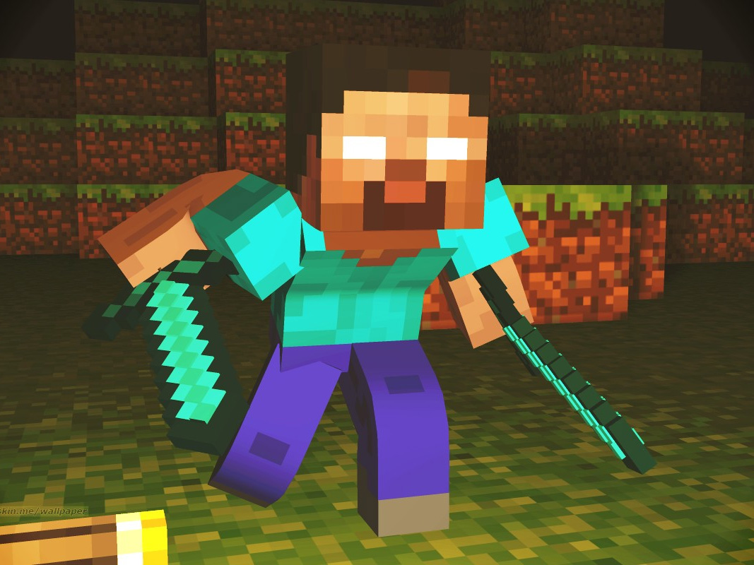 Appearance of mythic Herobrine from the game